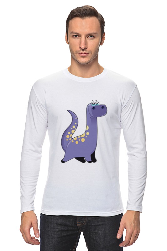 Printio Лонгслив Забавный динозаврик printio футболка классическая забавный динозаврик