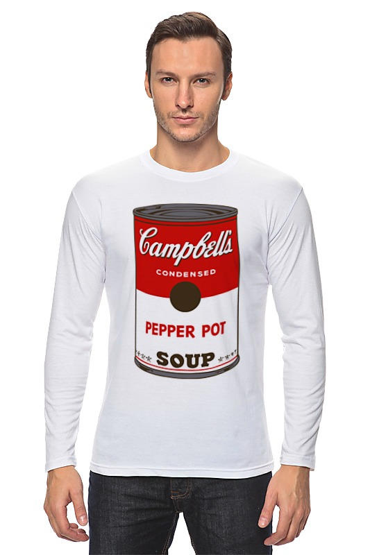 цена Printio Лонгслив Campbell's soup (энди уорхол)