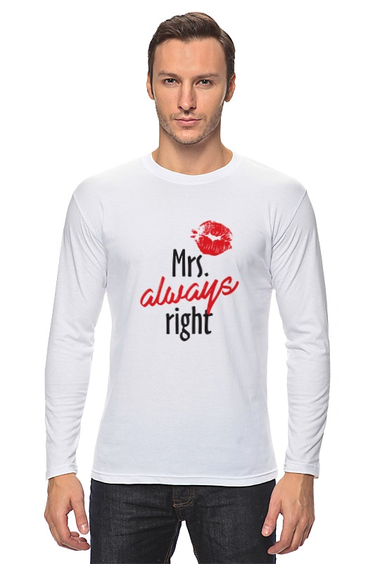 Printio Лонгслив Mrs. always right printio футболка wearcraft premium mrs always right