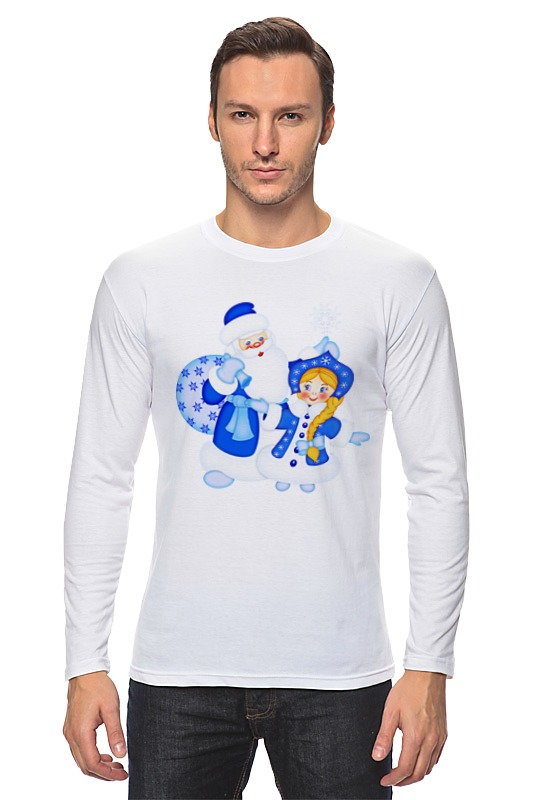 printio футболка классическая дед мороз и снегурочка Printio Лонгслив Дед мороз и снегурочка