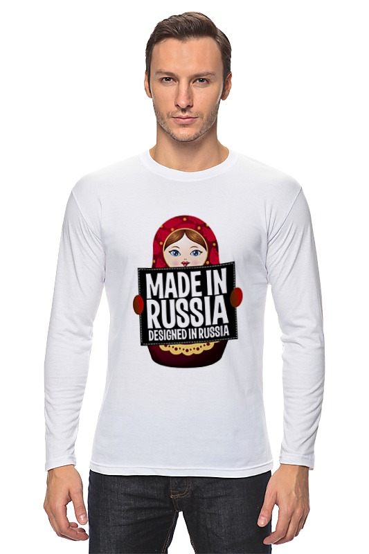 Printio Лонгслив Made in russia by hearts of russia printio свитшот унисекс хлопковый made in russia by hearts of russia