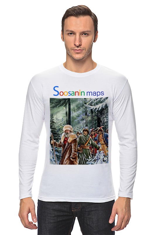 Printio Лонгслив Soosanin maps by hearts of russia printio футболка wearcraft premium slim fit soosanin maps by hearts of russia