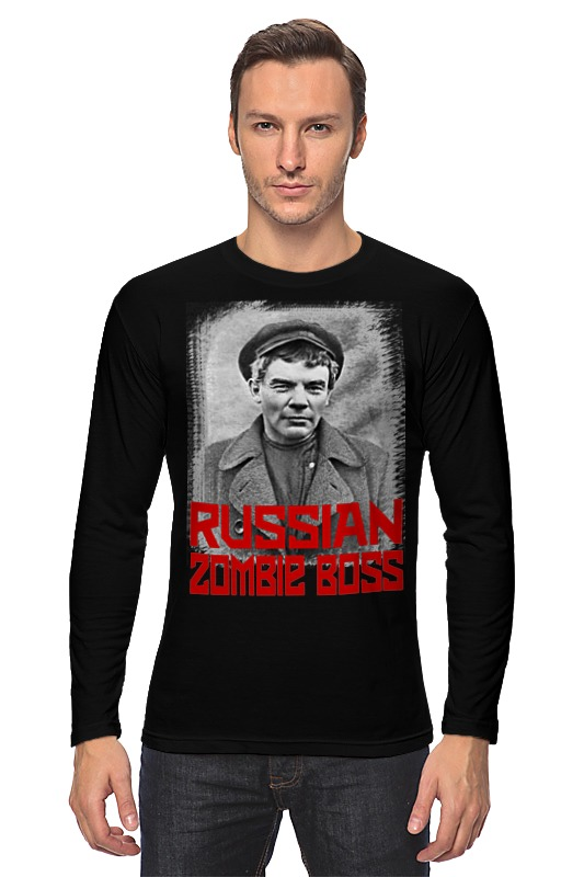 Printio Лонгслив Lenin russian zombie boss printio свитшот женский с полной запечаткой lenin russian zombie boss