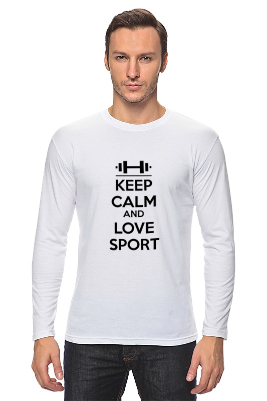 Printio Лонгслив Keep calm and love sport printio футболка классическая keep calm and love sport