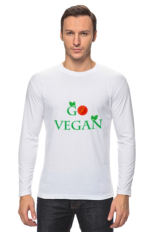 Printio Лонгслив Go vegan