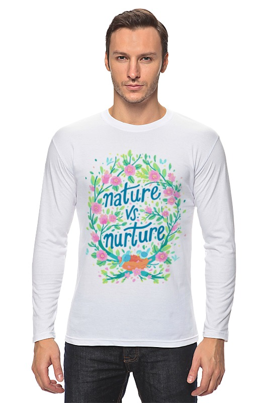 цена Printio Лонгслив Nature vs nurture