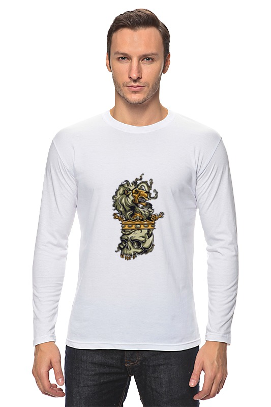 Printio Лонгслив Череп и лев