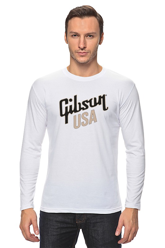 цена Printio Лонгслив Gibson usa