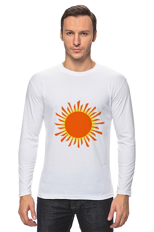 Printio Лонгслив Оранжевое солнце детская футболка оранжевое солнце 152 синий