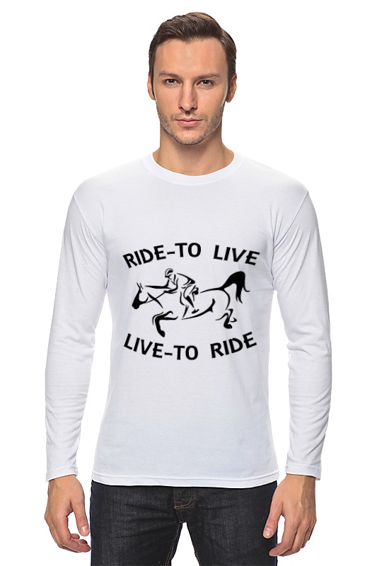 Printio Лонгслив Ride to live нашивка live to ride ride to live череп с поршнями и мото цепью размер 8 x 8 см цвет серебряный