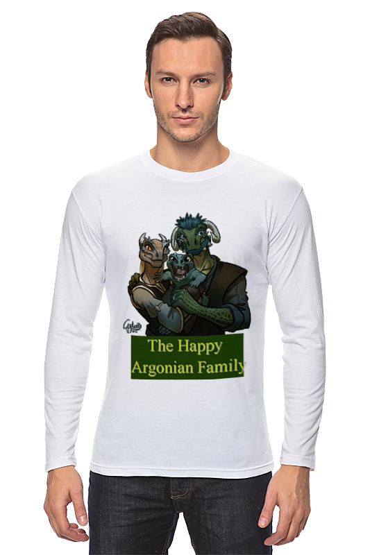 Printio Лонгслив The happy argonian family printio футболка wearcraft premium the happy argonian family