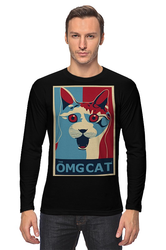 Printio Лонгслив Омг кот (the omg cat) printio футболка wearcraft premium омг кот the omg cat