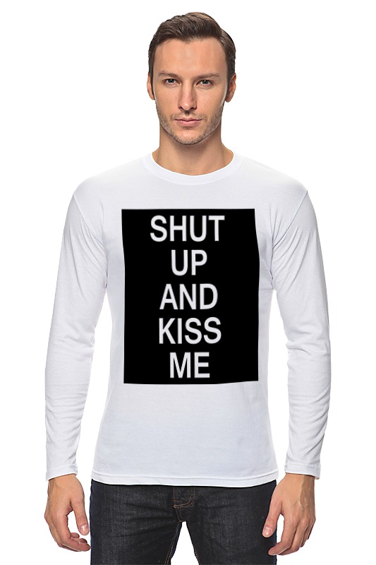 Printio Лонгслив Shut up and kiss me printio толстовка wearcraft premium унисекс shut up and kiss me