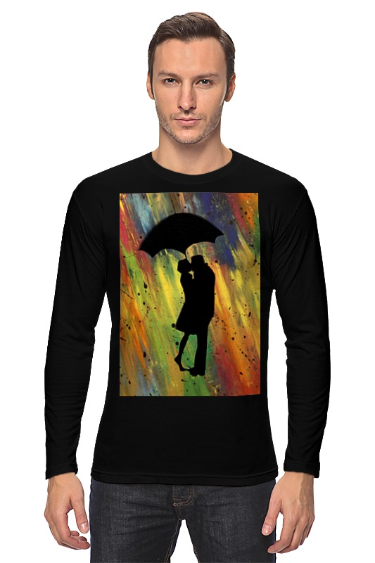 Printio Лонгслив Двое под дождём printio футболка классическая двое под дождём