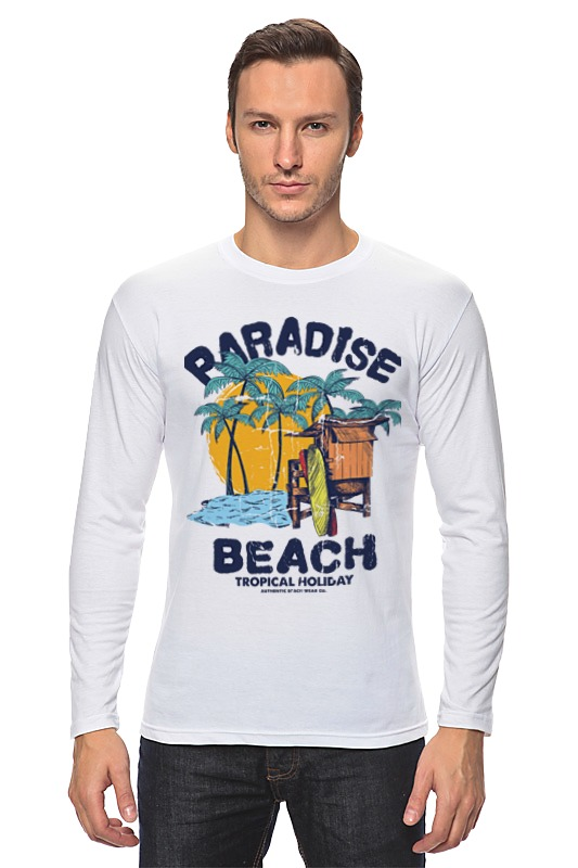 сумка paradise beach белый Printio Лонгслив Paradise beach