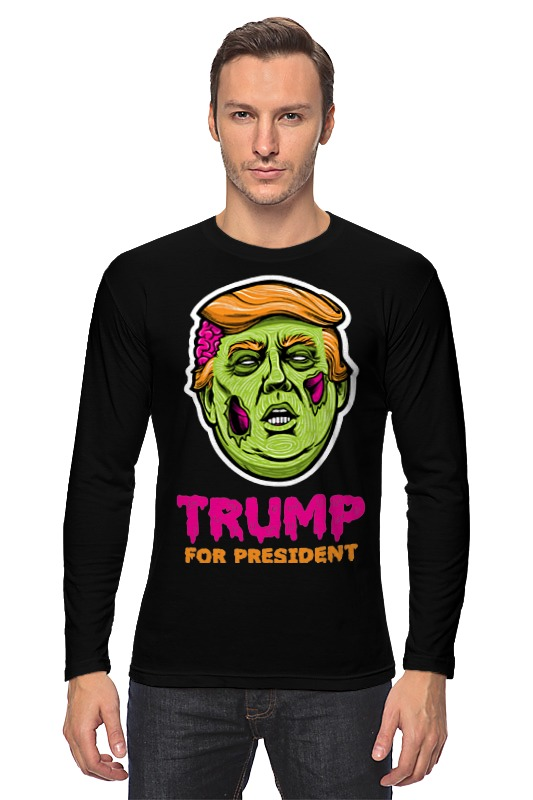 Printio Лонгслив Трамп зомби printio футболка классическая трамп зомби
