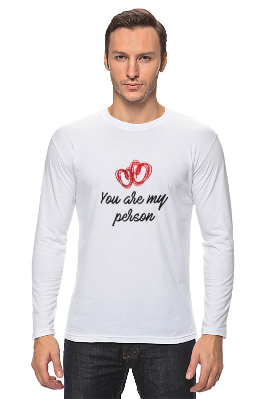 Printio Лонгслив You are my person wowman jewelry wm1016 you are my person red