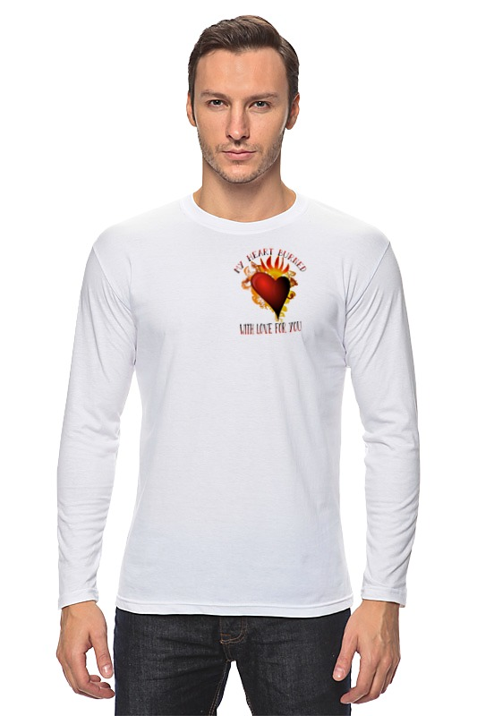 Printio Лонгслив Mое сердце возгорелось любовью к тебе