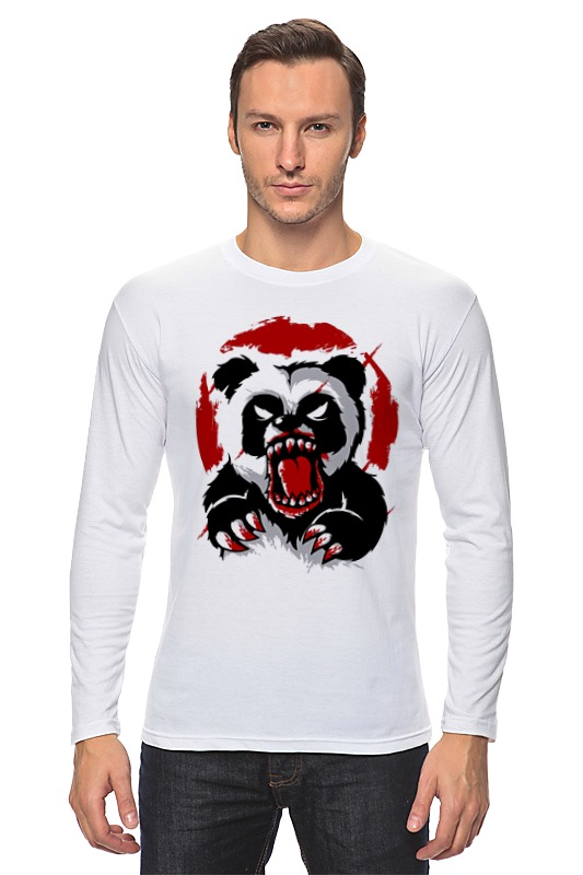 Printio Лонгслив Разъярённый медведь футболка классическая printio разъярённый медведь