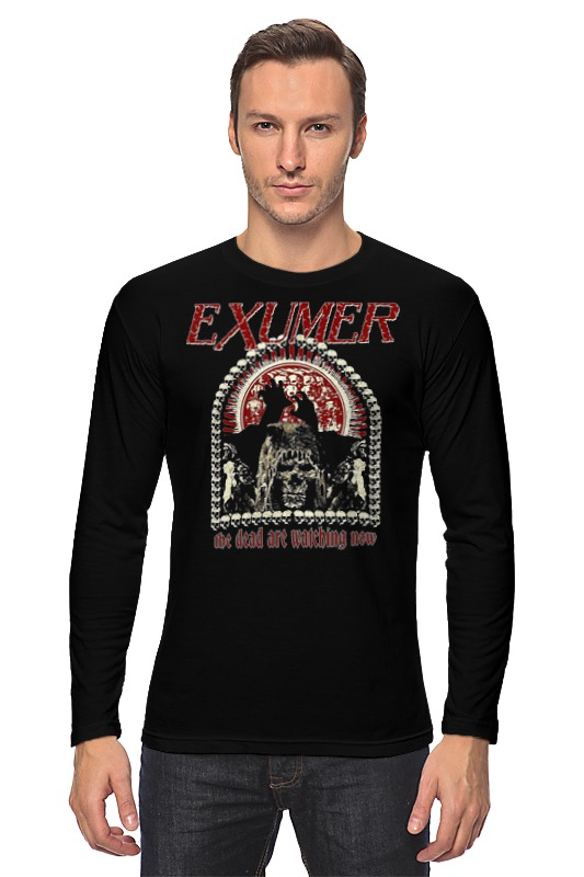 Printio Лонгслив Exumer (thrash metal band) razor malicious intent thrash metal exumer whiplash new black t shirt
