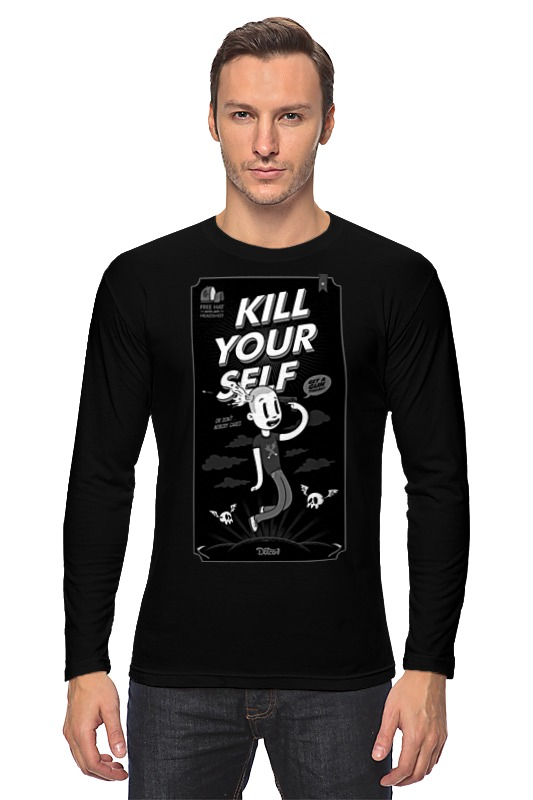 Printio Лонгслив Kill your self printio детская футболка классическая унисекс kill your self