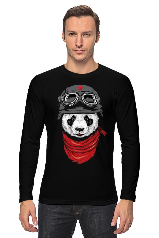 Printio Лонгслив Soviet panda printio футболка классическая soviet panda