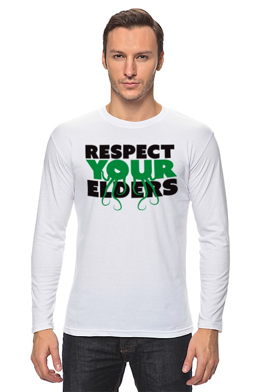 Printio Лонгслив Respect your elders printio детская футболка классическая унисекс respect your elders