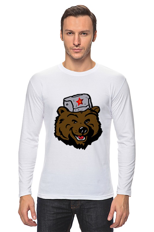 Printio Лонгслив Russian bear (русский медведь) printio лонгслив bear медведь