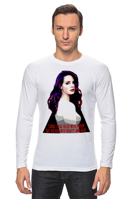 Printio Лонгслив Lana del rey - ultraviolence era (front & back) printio свитшот унисекс хлопковый lana del rey ultraviolence era front