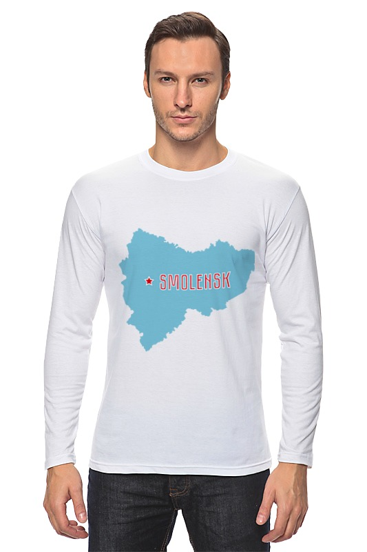 футболка printio 2194944 смоленская область смоленск размер s цвет белый Printio Лонгслив Смоленская область. смоленск