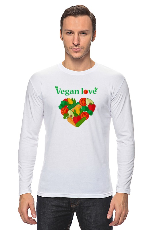 Printio Лонгслив Vegan love