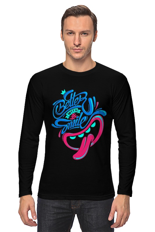 Printio Лонгслив Лучше с улыбкой