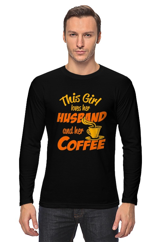 Printio Лонгслив Эта девушка любит своего мужа и кофе printio футболка классическая эта девушка любит своего мужа и кофе