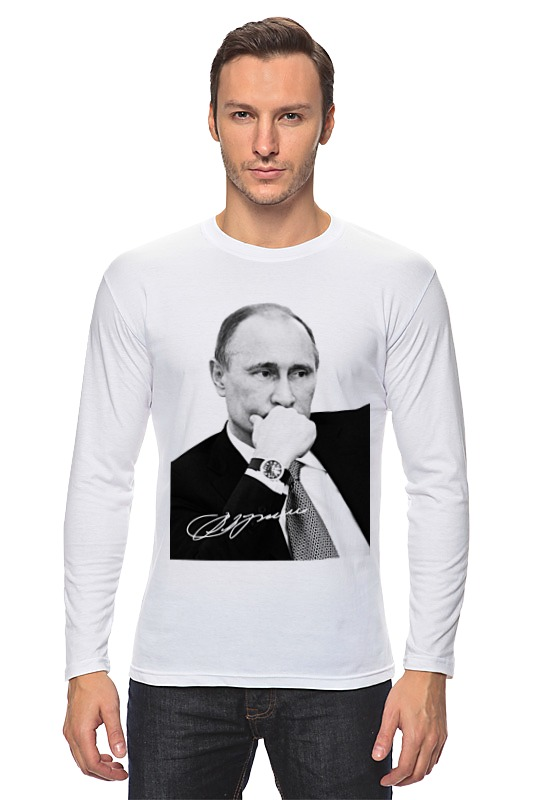 Printio Лонгслив Владимир путин by hearts of russia printio футболка wearcraft premium владимир путин в очках by hearts of russia