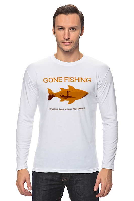 цена Printio Лонгслив Gone fishing