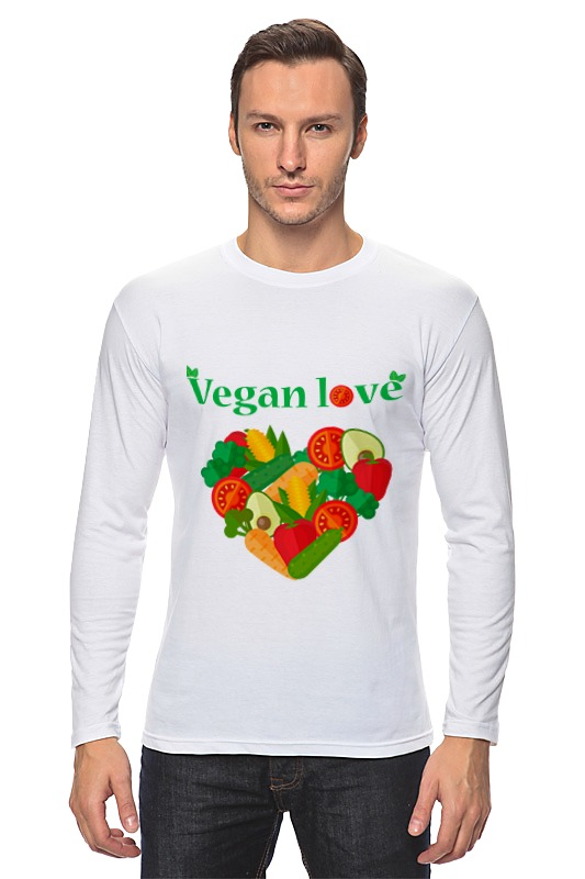 Printio Лонгслив Vegan love