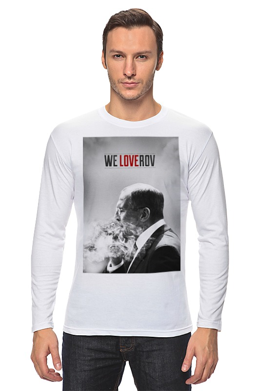 Printio Лонгслив We loverov by design ministry printio футболка с полной запечаткой для мальчиков we loverov 2 0 by design ministry