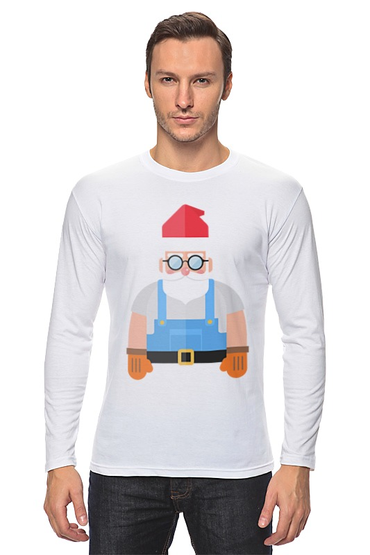 Printio Лонгслив Дед мороз-строитель printio футболка классическая дед мороз строитель