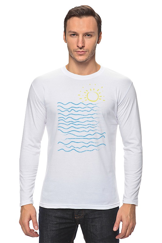 Printio Лонгслив Море и солнце мужская футболка море и солнце l синий
