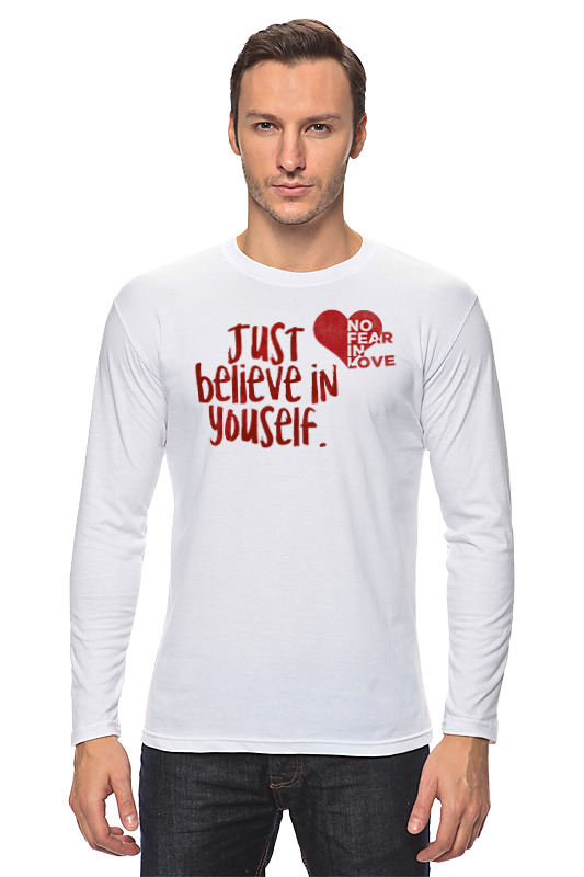 Printio Лонгслив Just believe in yourself printio футболка с полной запечаткой мужская just believe in yourself