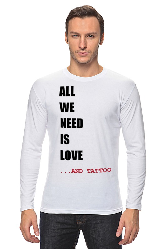 Printio Лонгслив All we need is love m printio футболка wearcraft premium all we need is love m