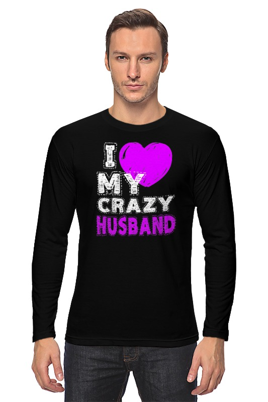 Printio Лонгслив Love my crazy husband printio детская футболка классическая унисекс love my crazy husband