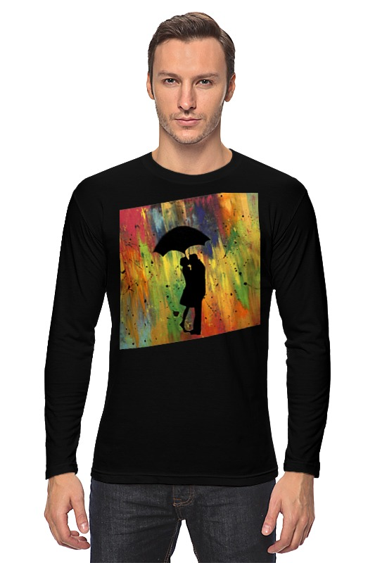 Printio Лонгслив Двое под дождём printio футболка с полной запечаткой женская двое под дождём