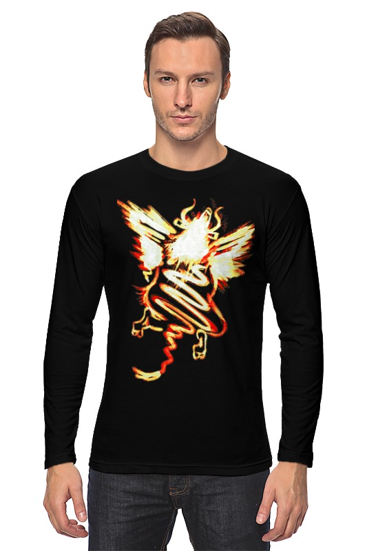 Printio Лонгслив Полет шмеля (оранж)