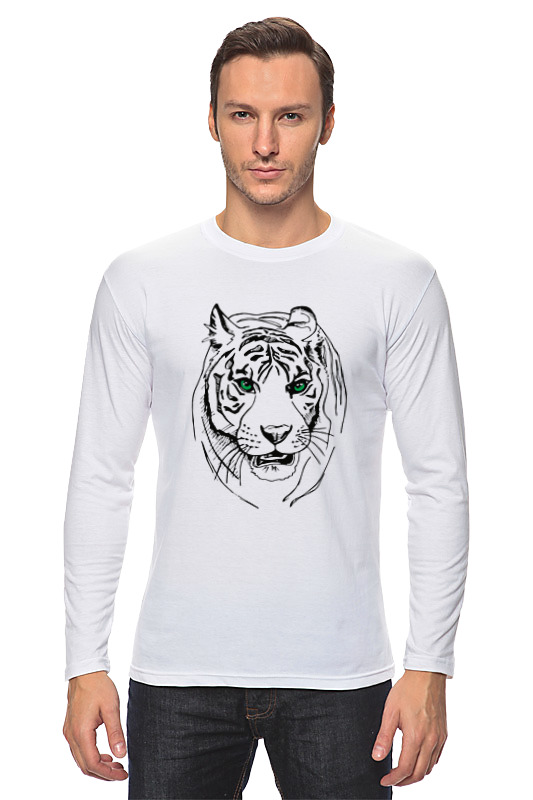 Printio Лонгслив Зверье тигр футболка printio 2806029 зверье тигр размер s цвет белый
