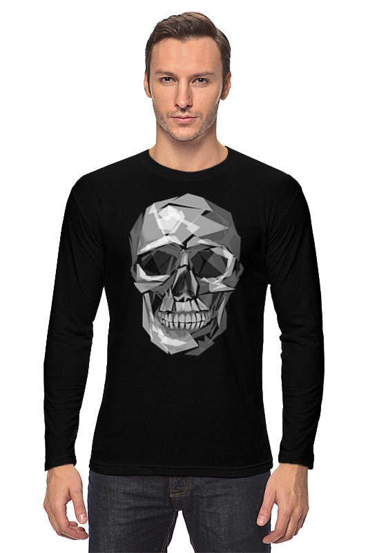 Printio Лонгслив Геометрический череп