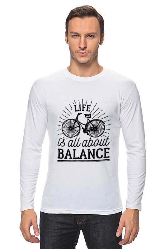 Printio Лонгслив Life is all about balance! printio толстовка wearcraft premium унисекс life is all about balance