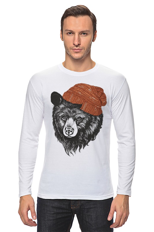 Printio Лонгслив Медведь в шапке чехол mypads медведь в шапке для honor x7 задняя панель накладка бампер