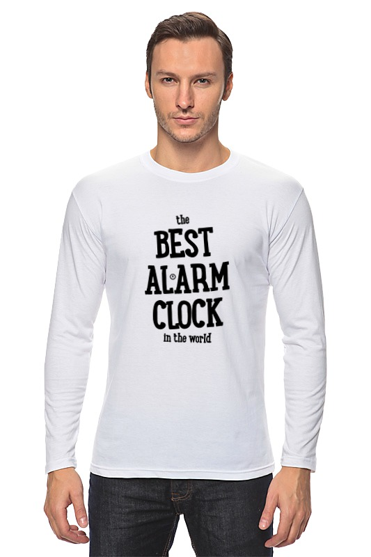 цена Printio Лонгслив Best alarm clock by brainy