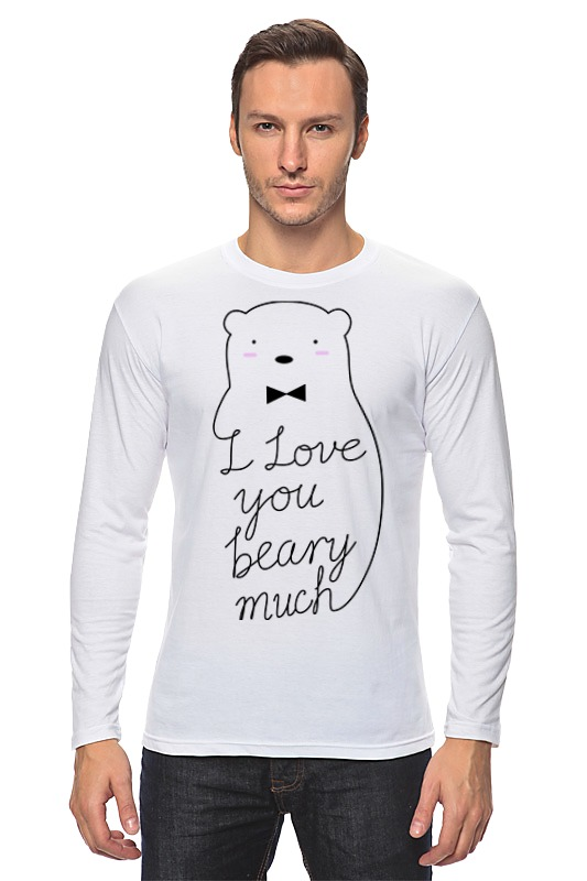 Printio Лонгслив I love you beary much printio футболка классическая i love you beary much